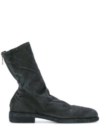 Bottes en cuir noires Guidi