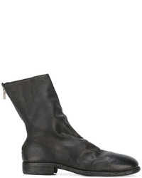 Bottes en cuir noires Guidi