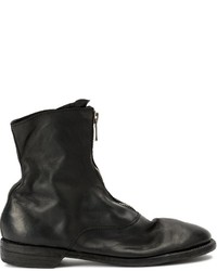 Bottes en cuir noires Guidi