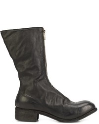 Bottes en cuir noires Guidi