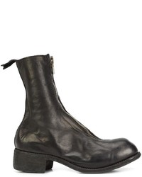 Bottes en cuir noires Guidi