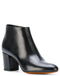 Bottes en cuir noires Santoni