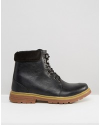 Bottes en cuir noires Bellfield