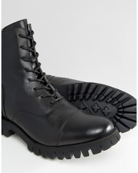 Bottes en cuir noires Selected