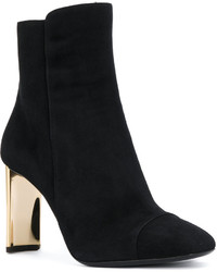 Bottes en cuir noires Giuseppe Zanotti Design