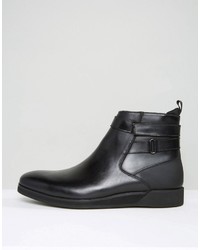 Bottes en cuir noires Aldo