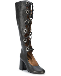 Bottes en cuir noires Laurence Dacade