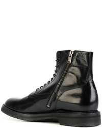 Bottes en cuir noires Pantanetti