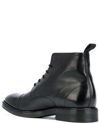 Bottes en cuir noires Paul Smith