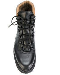 Bottes en cuir noires Silvano Sassetti