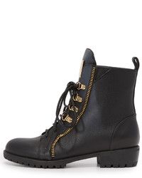 Bottes en cuir noires Giuseppe Zanotti