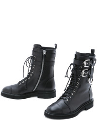 Bottes en cuir noires Giuseppe Zanotti