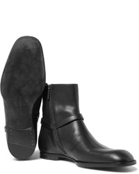 Bottes en cuir noires Bottega Veneta