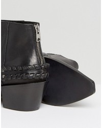 Bottes en cuir noires AllSaints