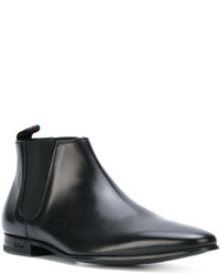 Bottes en cuir noires Paul Smith