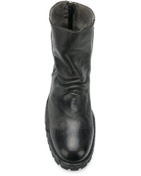 Bottes en cuir noires Officine Creative