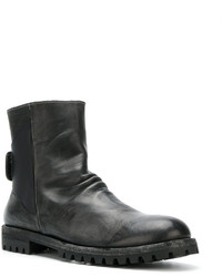 Bottes en cuir noires Officine Creative