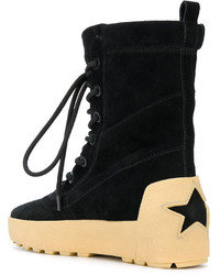 Bottes en cuir noires Ash