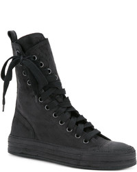 Bottes en cuir noires Ann Demeulemeester