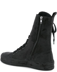 Bottes en cuir noires Ann Demeulemeester