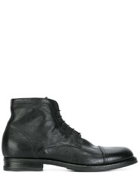 Bottes en cuir noires Pantanetti