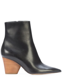 Bottes en cuir noires Paul Andrew