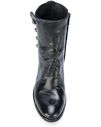 Bottes en cuir noires Officine Creative