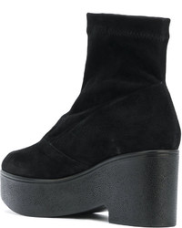 Bottes en cuir noires Robert Clergerie