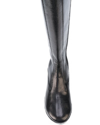 Bottes en cuir noires MM6 MAISON MARGIELA