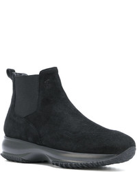 Bottes en cuir noires Hogan