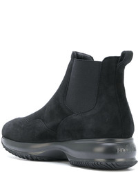 Bottes en cuir noires Hogan