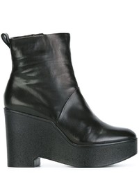 Bottes en cuir noires Robert Clergerie