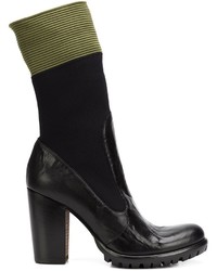 Bottes en cuir noires Rocco P.