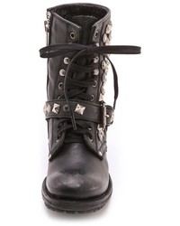 Bottes en cuir noires Ash