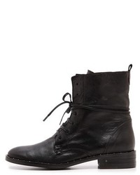 Bottes en cuir noires Freda