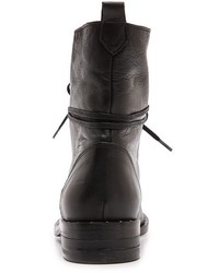 Bottes en cuir noires Freda