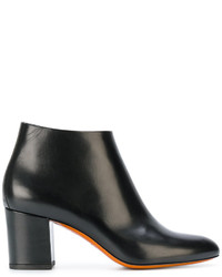 Bottes en cuir noires Santoni