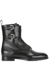 Bottes en cuir noires Santoni