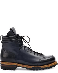 Bottes en cuir noires Silvano Sassetti