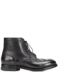 Bottes en cuir noires Silvano Sassetti