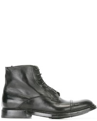 Bottes en cuir noires Silvano Sassetti