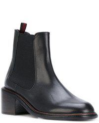 Bottes en cuir noires Robert Clergerie