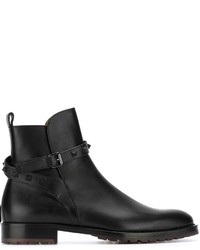 Bottes en cuir noires Valentino Garavani