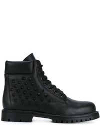 Bottes en cuir noires Valentino Garavani