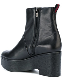 Bottes en cuir noires Robert Clergerie