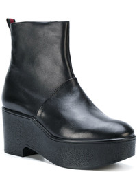 Bottes en cuir noires Robert Clergerie