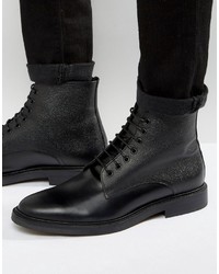 Bottes en cuir noires Zign Shoes
