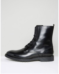 Bottes en cuir noires Zign Shoes