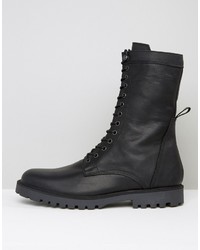 Bottes en cuir noires Zign Shoes