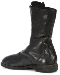 Bottes en cuir noires Guidi